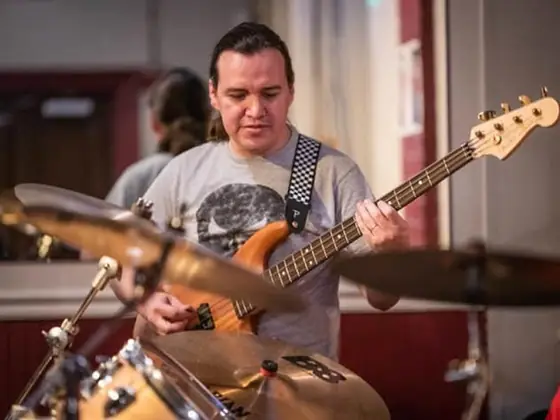 Bass practice at Stars Music School, Inwood WV